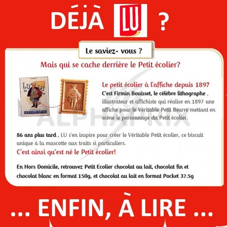 Petit écolier chocolat lait LU 150g