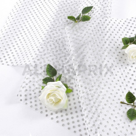 Chemin de table Pois ARGENT