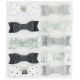 Noeuds papillon autocollants ARGENT par 10 assortis