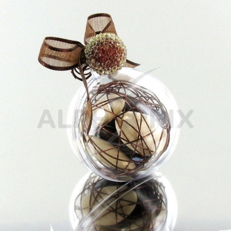 Boules transparentes en plexi 5CM par 20