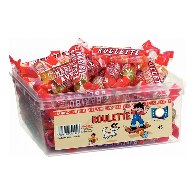 Bonbons crocodiles Haribo - Boîte de 1,1 kg