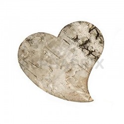 Coeurs en écorce de bois naturel par 10