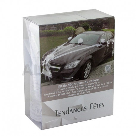 Décorations pour voiture Luxe BLANC - le kit