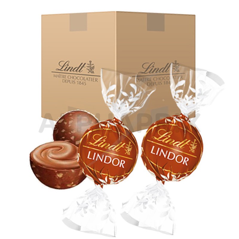 Lindt Boules de chocolat au lait & blanc Lindor avec fondant (200g