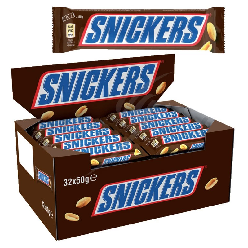 Snickers Mini-barres chocolatées biscuit nappage au caramel Snickers 