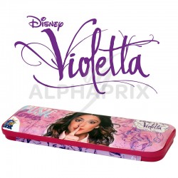 Trousse plumier en métal Violetta