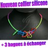 Colliers + bagues form's à echanger 100% silicone