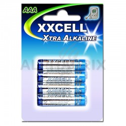 Piles alcalines XXCell blister 4 piles LR03 en stock