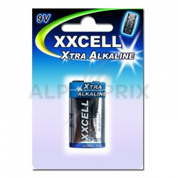 Piles alcalines XXCell blister 1 pile 6LR61 (6LF22 en stock