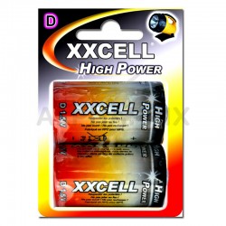 Piles salines XXCell blister 2 piles LR20