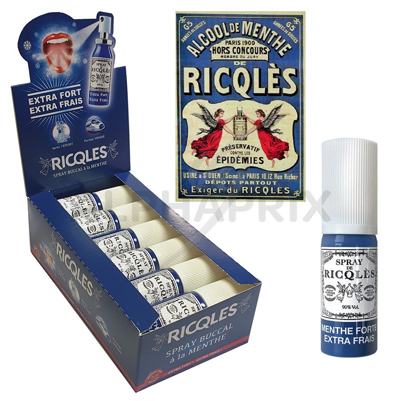 RICQLES Alcool de Menthe Forte 80% par Volume - 50 ml