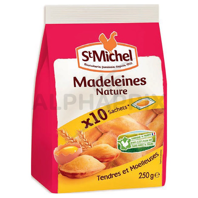 Madeleines coquilles sachets indiv. x10 St Michel 250g