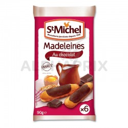 Madeleines par 6 longues chocolat - 90g St Michel en stock