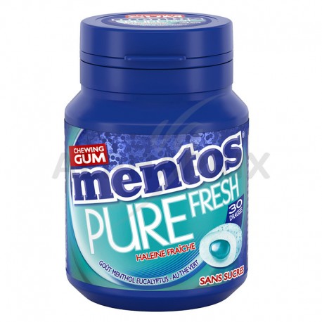 Mentos Bottle Pure Fresh Menthol Eucalyptus sans sucres.