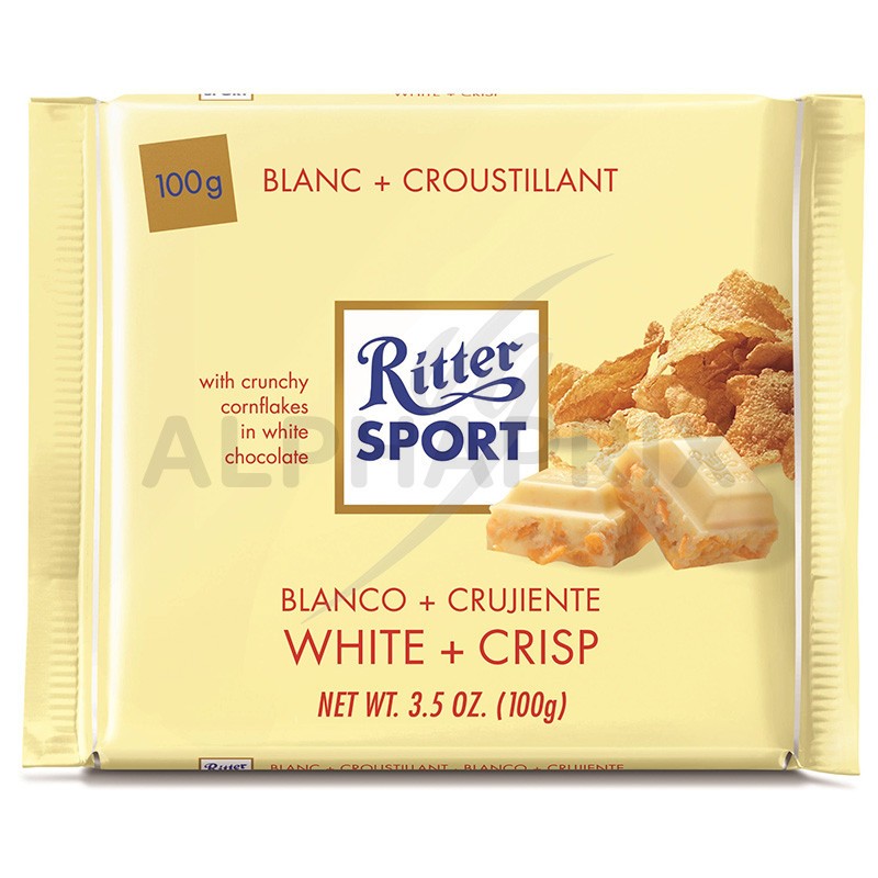 Tablette de chocolat blanc et céréales croustillantes CRUNCH