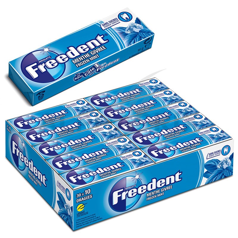 CHEWING GUM FREEDENT MENTHE GIVRE B/50