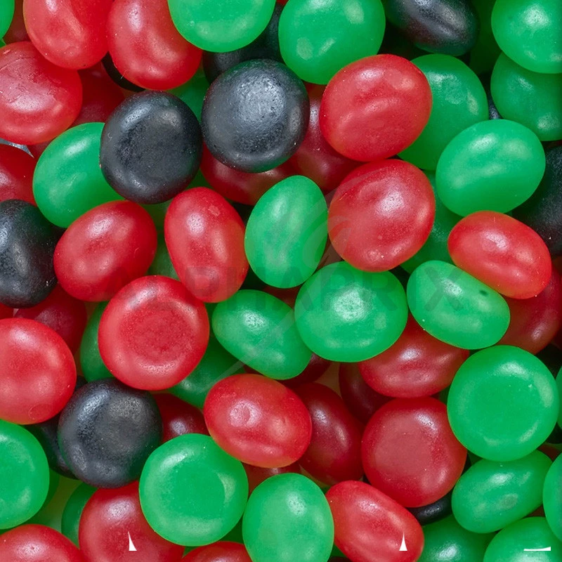 Dragibus, les dragées fruitées noires, rouges et vertes de Haribo