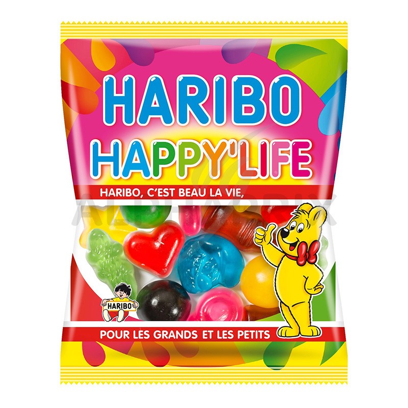 HARIBO Happy Life Assortiment de Bonbons Gélifiés Sachet Vrac, 2kg