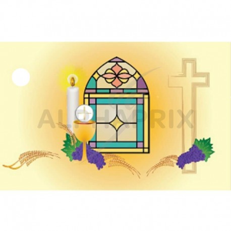 Etiquettes vitrail Communion par 10