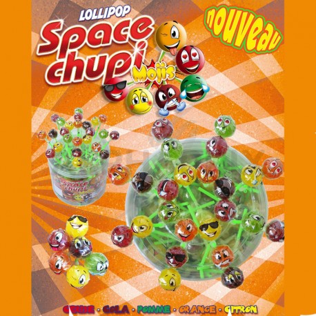 Sucettes Space chupi Emoticones par 150