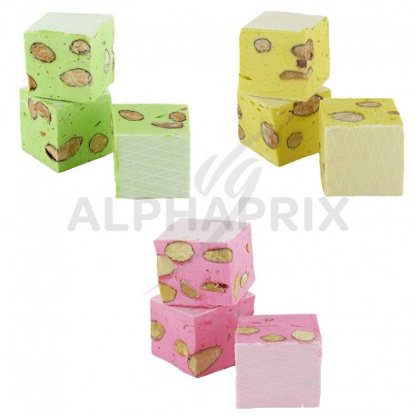 Nougats cubes assortis taille normale kg