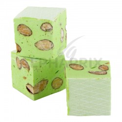 Nougats amandes gros cubes Pistache kg