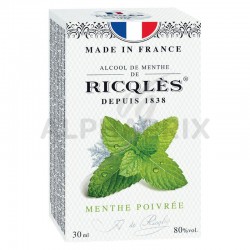 Ricqles alcool de menthe flacon de poche - unité de 30ml