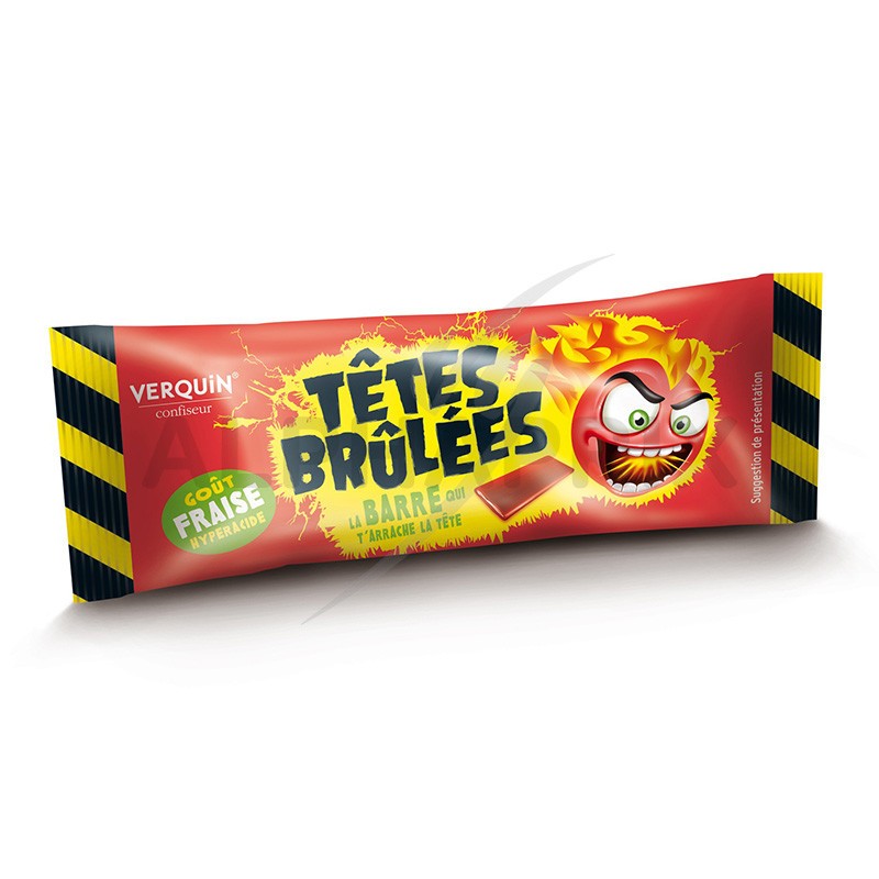 Têtes Brûlées Barre Fraise - 150 pièces-1,5 kg