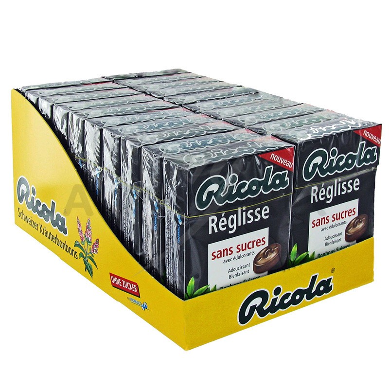 RICOLA ORANGE MENTHE SANS SUCRE 50G X20