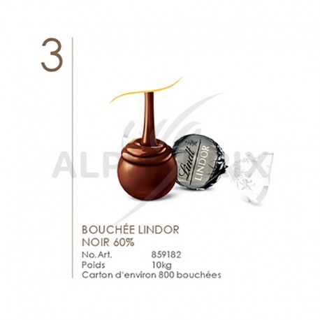Boules Lindor chocolat noir - 10kg (noir 60%)