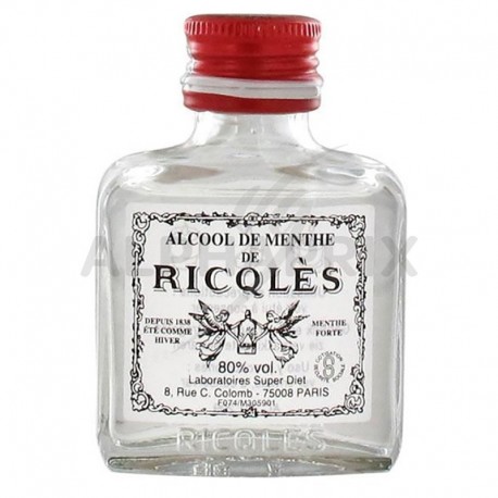 Ricqles alcool de menthe flacon de poche - unité de 30ml