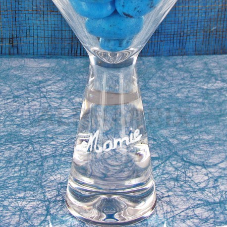 Coupe en cristal gravée Mamie