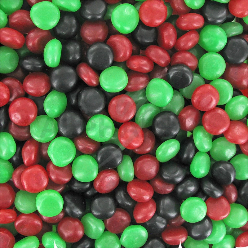 Dragibus, les dragées fruitées noires, rouges et vertes de Haribo