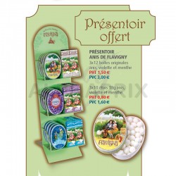 Présentoir anis de Flavigny étui 18 g + boîtes ovales