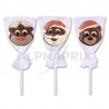 ~Sucettes chocolat Pères Noël Oursons Rennes assortis 18g PM