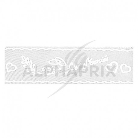 Tulle deco 10cmx10m blanc vive les maries