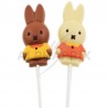 ~Sucettes chocolat lait et blanc Lapins "Miffy" 30g en Display