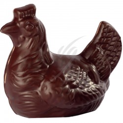 ~Moulage poule noir (ouvert) 80g - 10.5 cm en stock