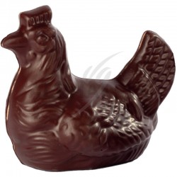 ~Moulage poule noir (ouvert) 150g - 14 cm en stock