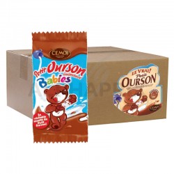 ~Oursons chocolat guimauve babies Cémoi s/cello - carton de 250 en stock