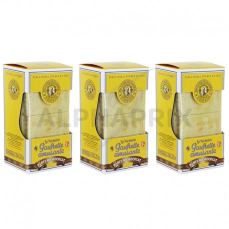 Gaufrettes amusantes 175g chocolat - lot de 3