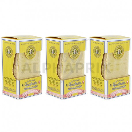 Gaufrettes amusantes 175g framboise - lot de 3