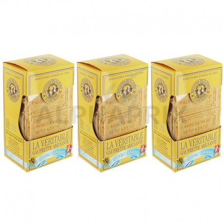 Gaufrettes amusantes 175g vanille - lot de 3