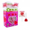 Sucettes corazon coeurs cerises rouges par 200