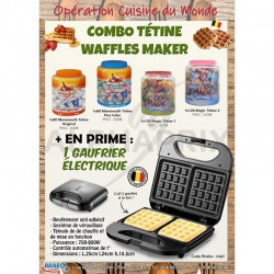 Combo tubos waffles maker -appareil à gaufres - en stock