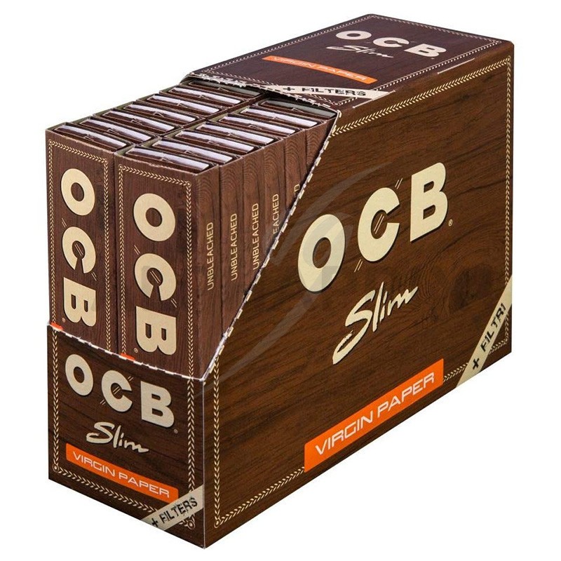 Papier OCB Slim Virgin Marron + Filtres carton