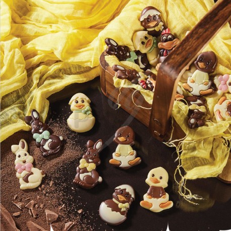 ~Canards chocolat plein Lait et Blanc Coquille moka "Happy Ducks" vrac