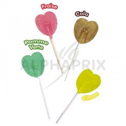 Sucettes Coeurs Fruits - boîte de 200