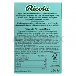 Ricola Sève de Pin 50g s/sucre