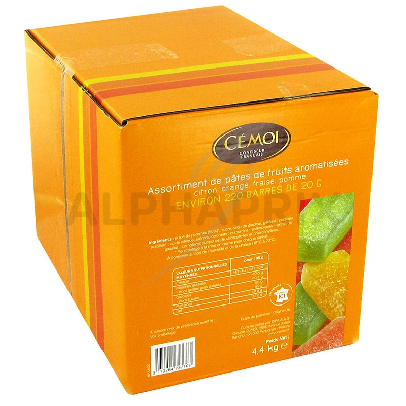 Bâtonnets de pâtes de fruits aromatisées 1 kg